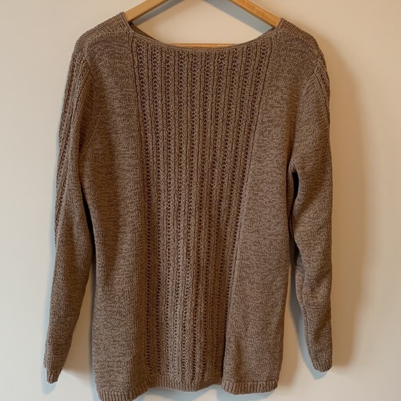 Rachel Zoe Brown Cotton Mix Crew Fall Sweater Size XL - Picture 10 of 16